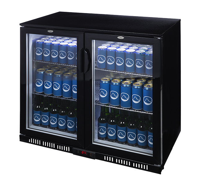 Gastro-Cool Gastro-Cool - Backbar koelkast - Zwart/Wit - UC200 - 216103 Zijaanzicht gevuld