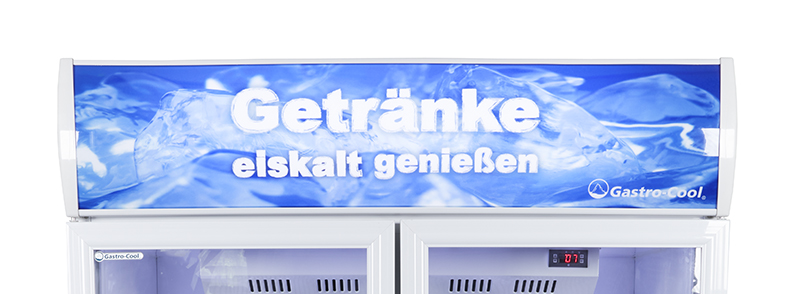 Gastro-Cool - Reclamedisplay koelkast - Dubbeldeurs - Wit - DC1050 - 127503 - display