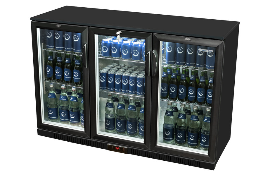 Gastro-Cool - Backbar koelkast - Zwart/Wit - UC300 - 217103 - Zijaanzicht gevuld