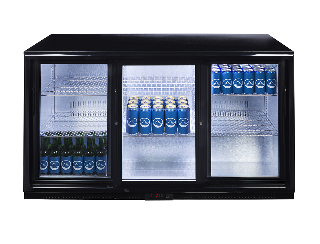 Gastro-Cool - Backbar koelkast - Zwart/Wit - UC300 - 217103 - Vooraanzicht gevuld