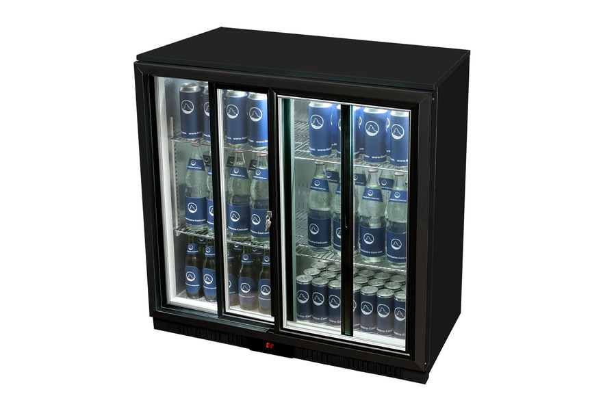 Gastro-Cool - Back Bar Cooler - sliding door - Black - GCUC200 - 