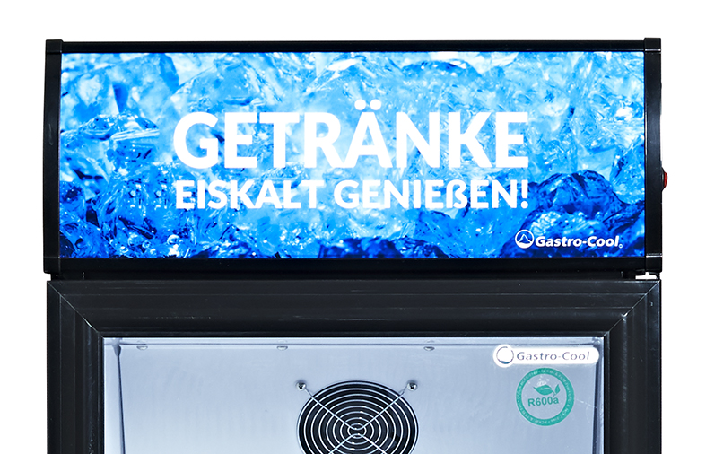 Gastro-Cool - Reclamedisplay koelkast - Zwart/Wit - DC280 - 136200 - display