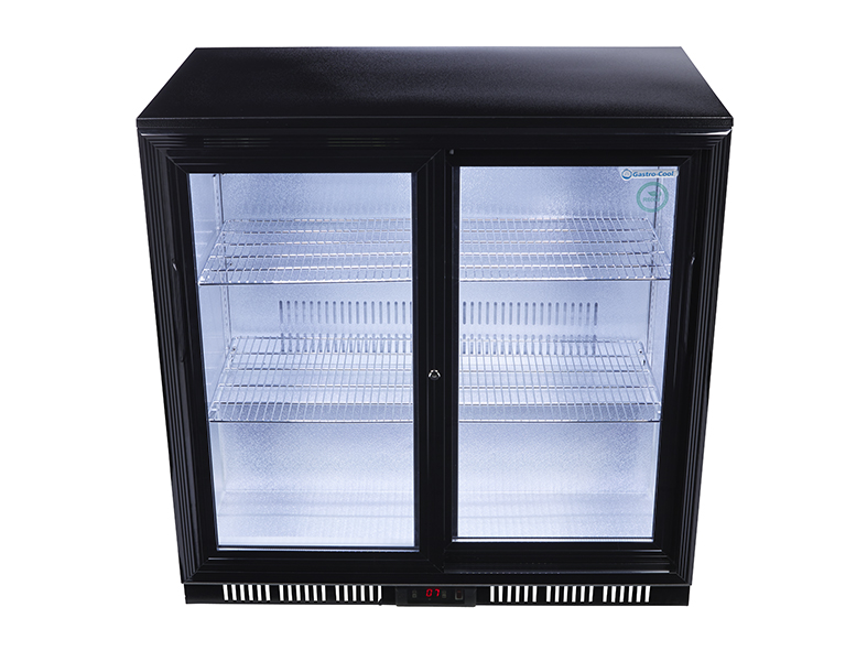 Gastro-Cool - Backbar koelkast - Zwart/Wit - UC200 - 216702 Vooraanzicht leeg