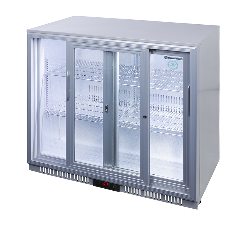 Gastro-Cool - Backbar koelkast - Zilver/Wit - UC200 - 216402 Zijaanzicht leeg