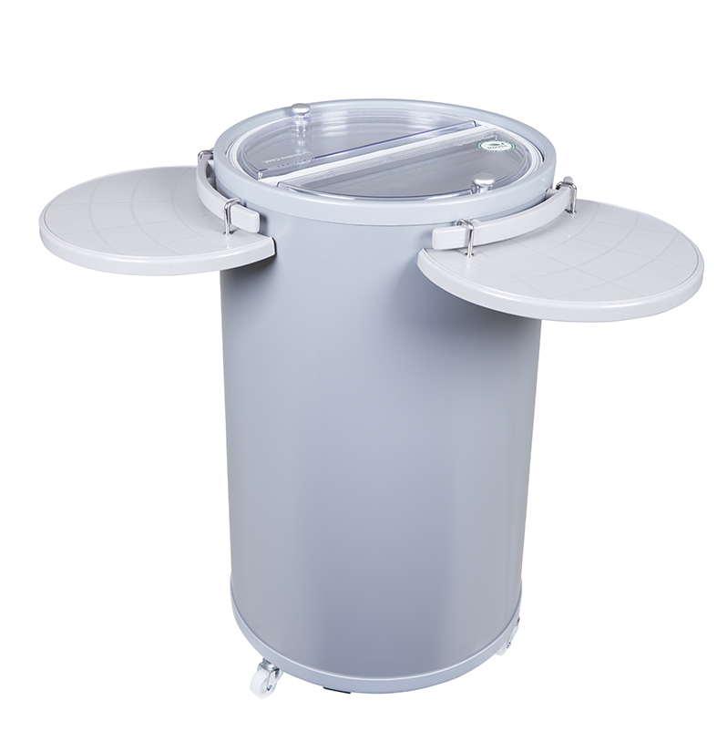 Gastro-Cool - Party Cooler koelkast - Zilver/Wit - PT45 - 411000 Vooraanzicht met trays