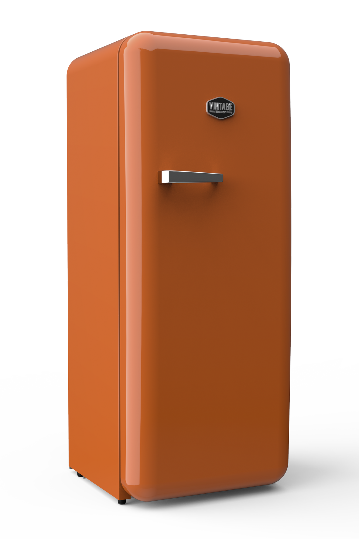 Gastro-Cool - Vintage-Fridge / RC330 / deep orange - Special Edition - laterally