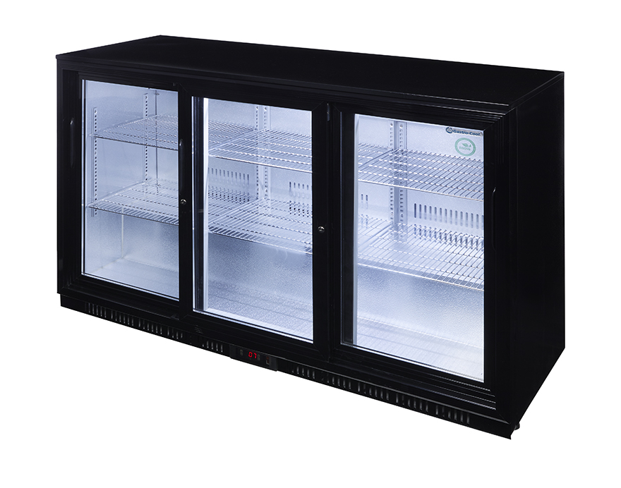 Gastro-Cool - Backbar koelkast - Zwart/Wit - UC300 - 217103 - Zijaanzicht leeg