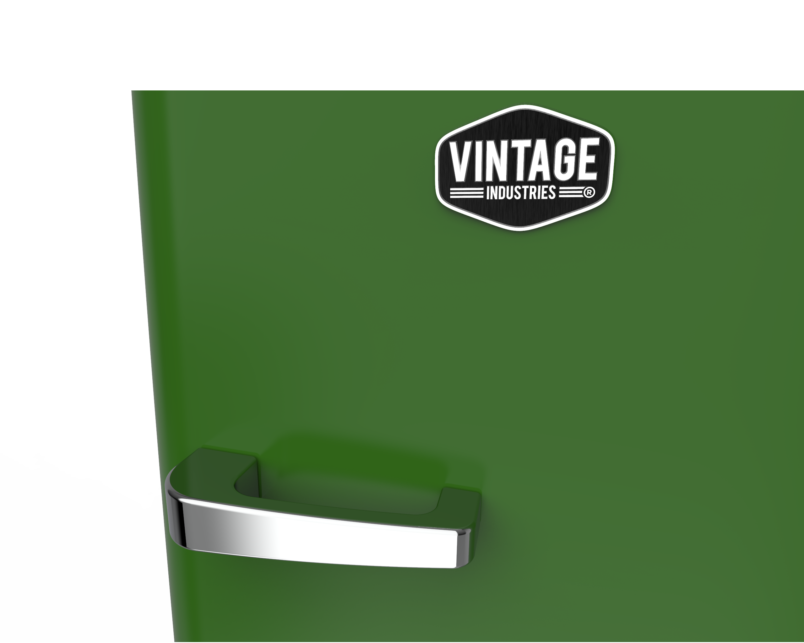 Gastro-Cool - Special-edition - Vintage fridge jewel green matt - VIRC330 - front view