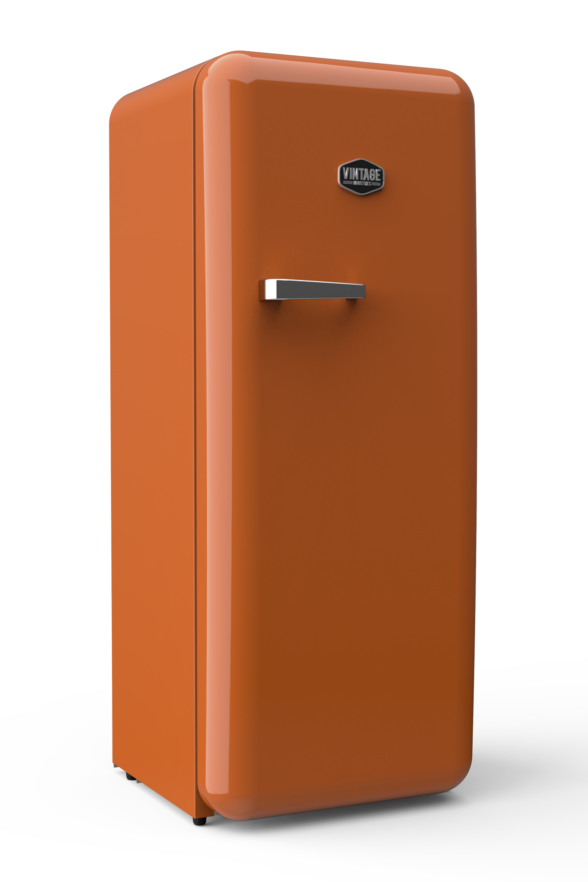 Gastro-Cool - Vintage-Fridge / RC330 / deep orange - Special Edition - laterally