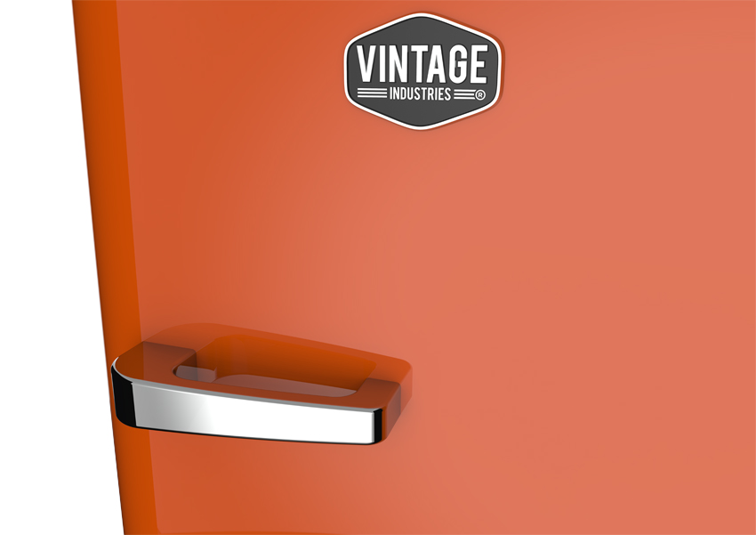 Gastro-Cool - Vintage-Fridge / RC330 / deep orange - Special Edition - front view